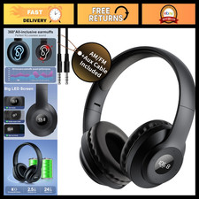 Rechargeable AM FM Radio Headphones, Portable Wireless Headset for Mowing  Outd