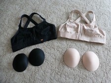: lot 2- shefit ultimate sport bras-nude-Black-1 luxe-preowned, nice