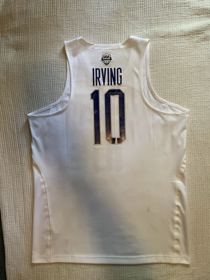 Camiseta deportiva de baloncesto Nike 2016 olímpica de Estados Unidos Kylie Irving #10 equipo medalla de oro Foto 2 de 4