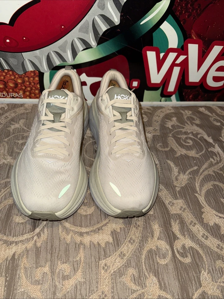 Zapatillas deportivas Hoka One One Bondi 8 para hombre talla 10D gris claro 1123202O2 Foto 2 de 4