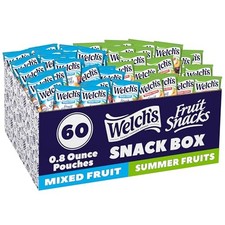 Welch's Fruit Snacks 0.8 oz 60 Count Mixed Fruit Summer Fruits Variety
