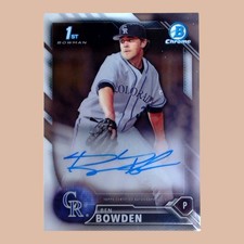 Ben Bowden 2016 Bowman Draft Chrome Auto #CDA-BB RC Rockies ⚾