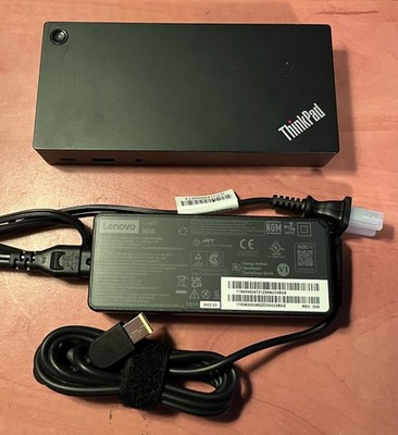 Lenovo ThinkPad USB-C Docking Station 40A9 DK1633 w/ 90W AC Adapter