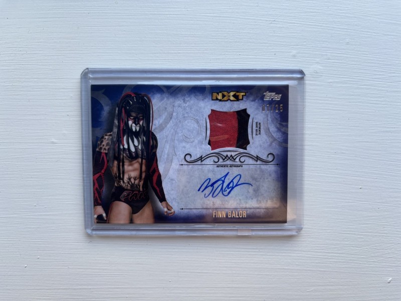 2016 Topps Undisputed WWE Demon King Finn Balor Auto Relic Card NXT /25