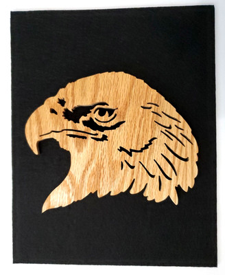 Eagle Wall Hanging, Laser Cut, Decor Modern Oak Wood