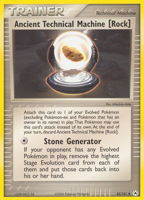 Pokemon Ancient Technical Machine Rock (85/112) Hidden Legends LP