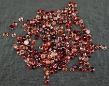 TWELVE 1.50mm Round Faceted Brilliant Red Garnet Gem Stone Gemstone Natural 5691