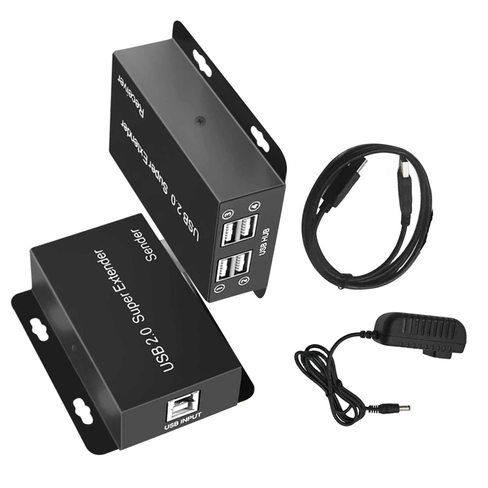 50M USB 2.0 to Ethernet Extender via Cat5e/6/7 RJ45 Cable