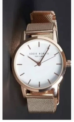 Eddie Borgo Watch Women Rose Gold Tone Round Dial Mesh Band  display picture 1