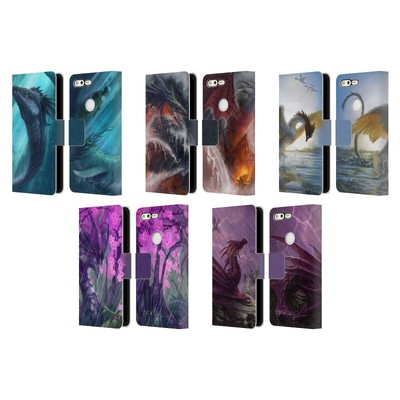 PIYA WANNACHAIWONG DRAGONS OF SEA AND STORMS LEATHER BOOK CASE FOR GOOGLE PHONES