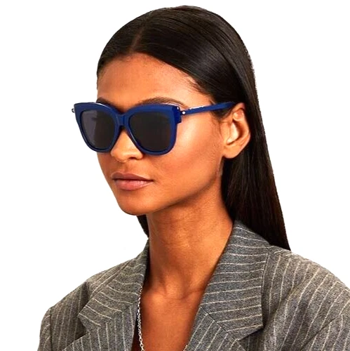 BRAND NEW BALENCIAGA BB0160S 002 INK BLUE W/GREY LENS AUTHENTIC SUNGLASSES 53-17 - Image 2 of 4