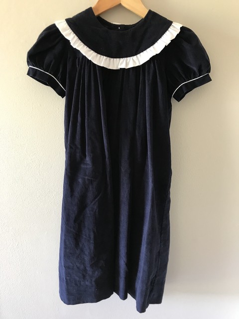 navy blue corduroy dress