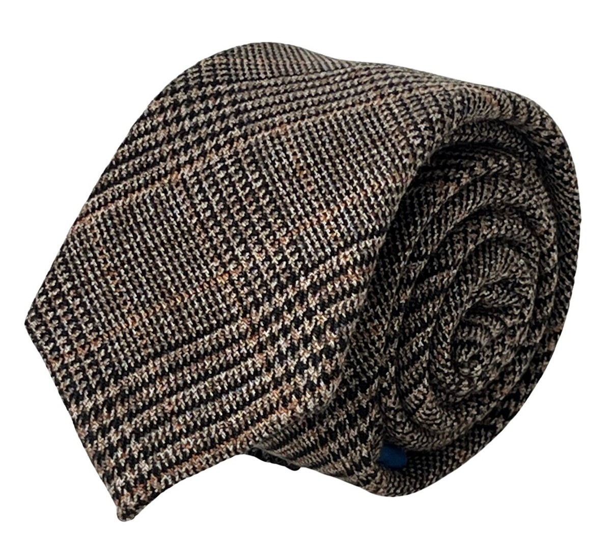 Cravate En Laine 100% Frederick Thomas - Motif Carreaux Vert, Marron Et Rouge - Fabriquée Main Au Royaume-Uni - Neuf Avec étiquettes