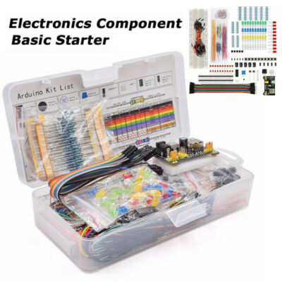 Produktbild von 830-Punkte-Steckbrett-Set Für Arduino & Raspberry – Widerstände, Kabel, Steckverbinder