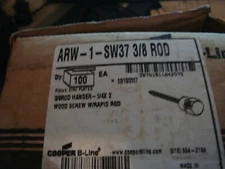 NEW COOPER B-LINE ARW-1-SW37 ROD HANGER 3/8" 100 COUNT FREE SHIPPING
