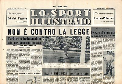 [SM4] RIVISTA LO SPORT ILLUSTRATO DEL SUD ANNO 1948 NUMERO 10 NON E' CONTRO LA..