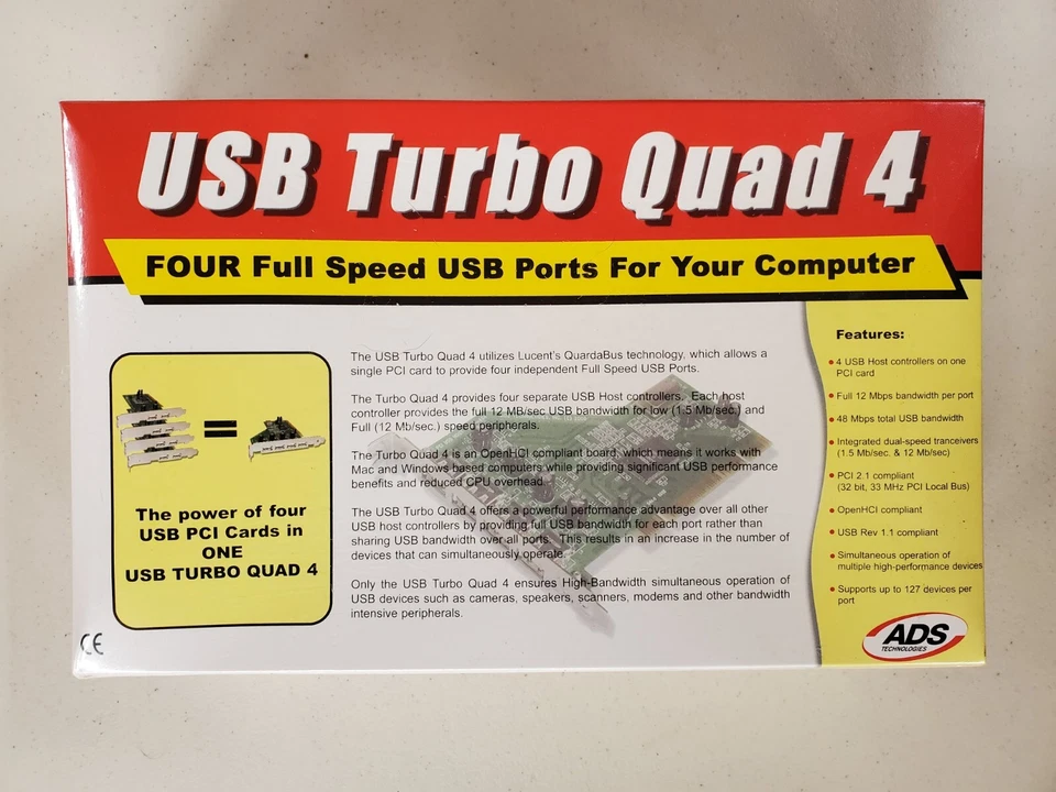 USB Turbo Quad 4 for PC NEW in box - Image 2 of 4