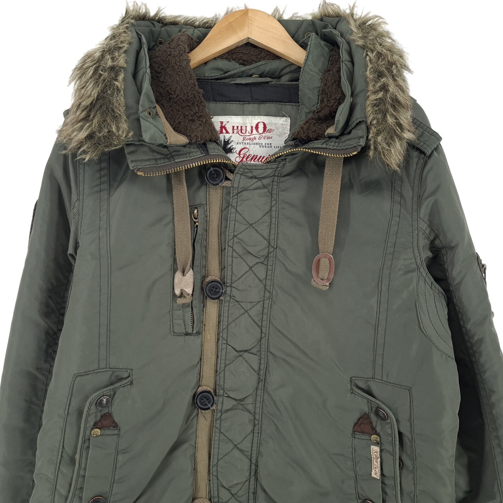 Khujo Green Jacket Waterproof Casual Mens Size L Large eBay