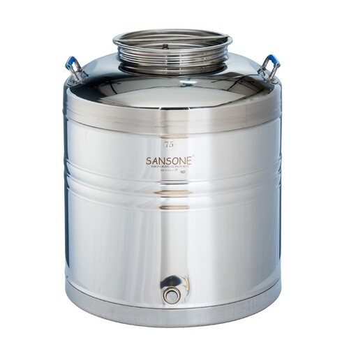 Sansone Stainless Fusti Tank - 50 L (13.2 gal) - Fermenter Beer Wine Moonshine