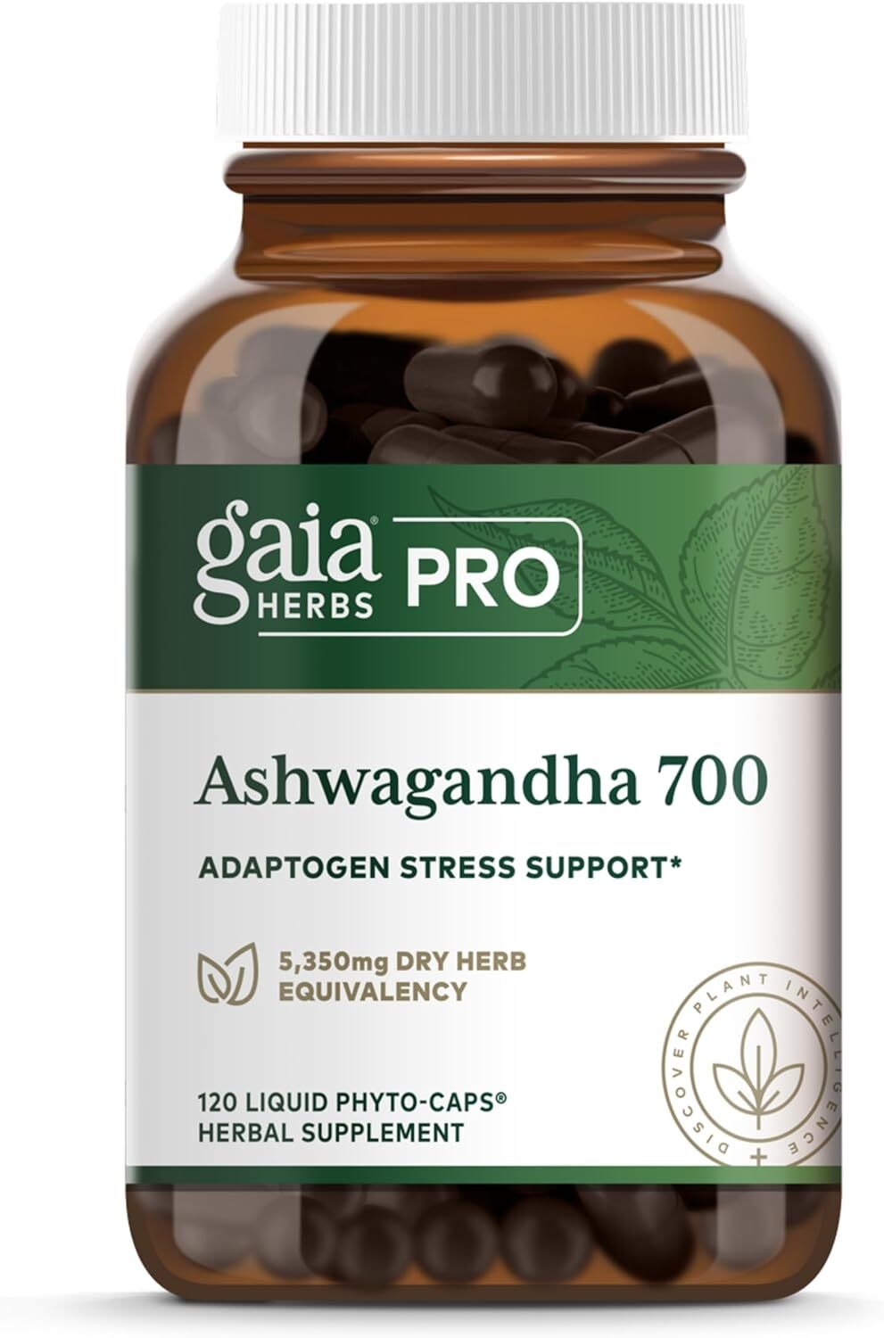 Gaia Herbs Pro Ashwagandha 700 - Nervousness & Stress Relief Herbal Supplement -