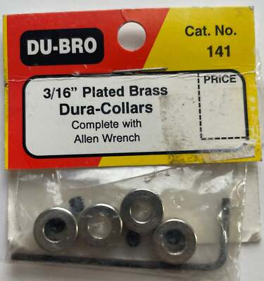 Du-Bro 3/16'' Plated Brass Dura-Collars #141