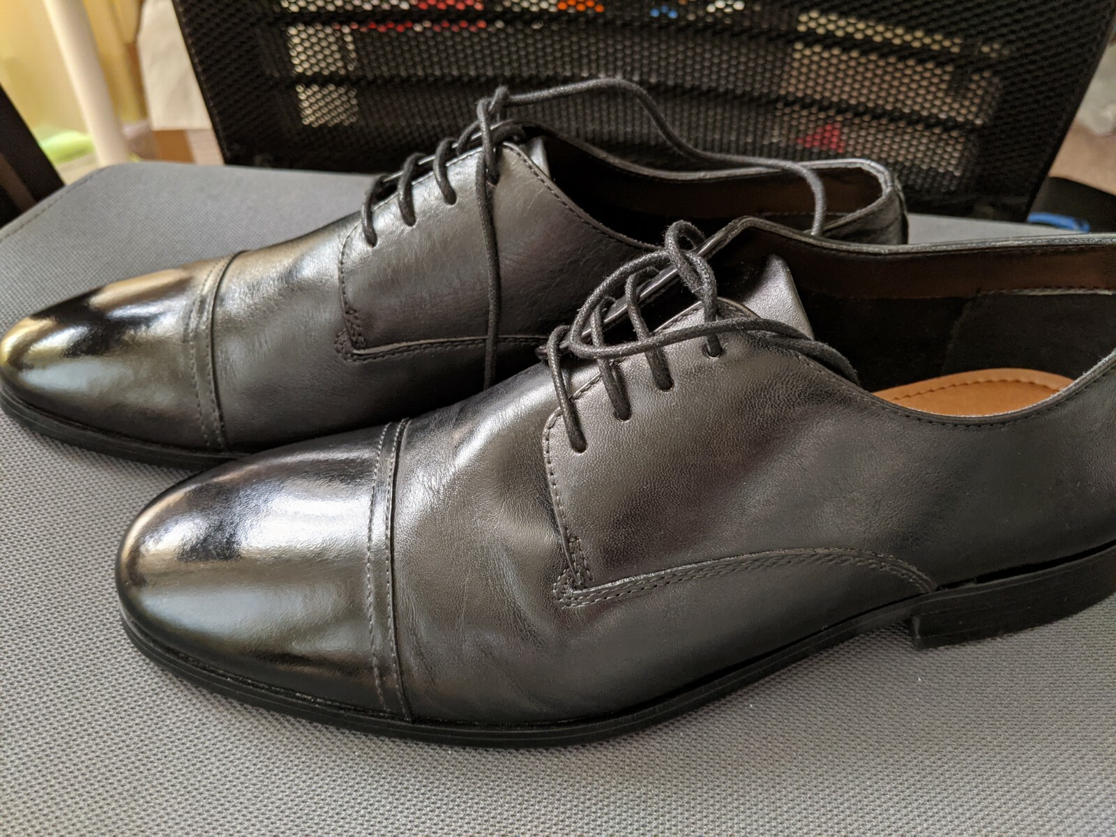 ALDO Mens Dress Shoes Black Leather 