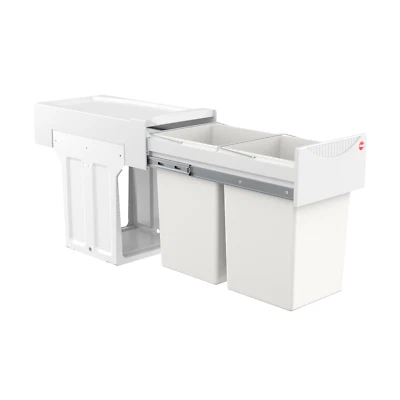Hailo Abfallsammler 2x15 L TA Swing 30.2/30 w Tandem Einbau Abfalleimer 3666001 - Bild 1 von 4