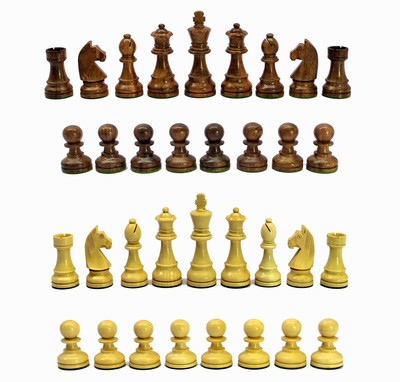 StonKraft - Wooden Chess Pieces Pawn with Extra Queens Chessmen Figurine Piec...
