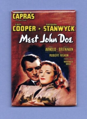 MEET JOHN DOE MOVIE POSTER *2X3 FRIDGE MAGNET* GARY COOPER BARBARA STANWYCK STAR