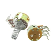 10x 10K Linear 1/4W Rotary Potentiometer Single Turn B10K Pot With Switch OFF ON