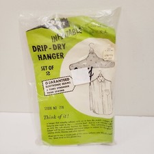 Vtg 2 in Pack Drip Dry Hanger White Floral Print Magicraft Inflatable 718