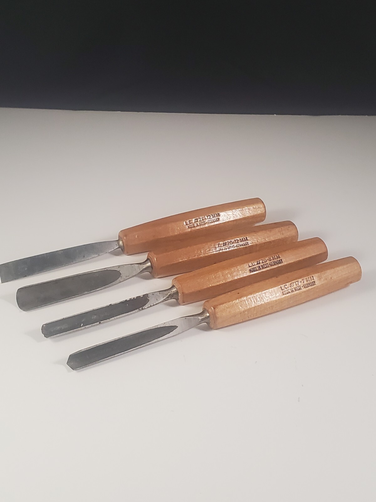 L.C. Wood Carving Chisels Made in West Germany Lot of 4 208, 177, 20