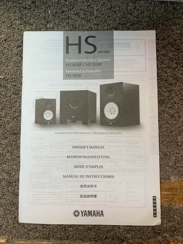 Yamaha HS80M HS50M HS10W Owner's Manual 