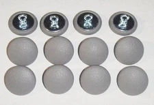 12 Wire Eye Upholstery Buttons Platinum Gray Vinyl Choice Of Sizes 22 30 36 45
