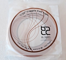 1 Roll COPPER BACK Copper Foil Tape 7/32 Stained Glass Supplies Binari