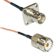 RG316 BNC Flange Female to SO239 UHF Female RF Cable Rapid-SHIP LOT