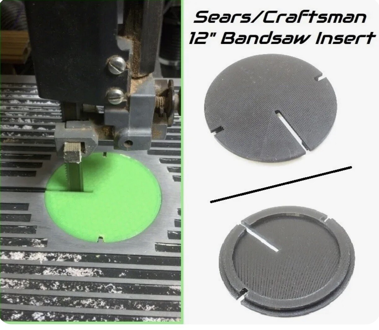 Sears And Craftsman 12” Bandsaw Table Insert. 4 PIECES PER ORDER!!!! eBay