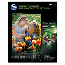HP Everyday Photo Paper Glossy 8-1/2 x 11 50 Sheets/Pack Q8723A