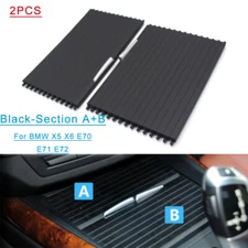 For BMW X5 X6 E70 E71 E72 2PCS Front Console Water Cup Holder Roller Blind Cover