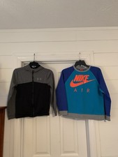 Lot Of 2 Nike Under Armour Boys Hoodie Sweatshirt Zip Jacket Youth Large