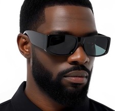 Outlaw Biker Shades Cholo Gangster Men's BLACK Sunglasses Dark Lens NEW