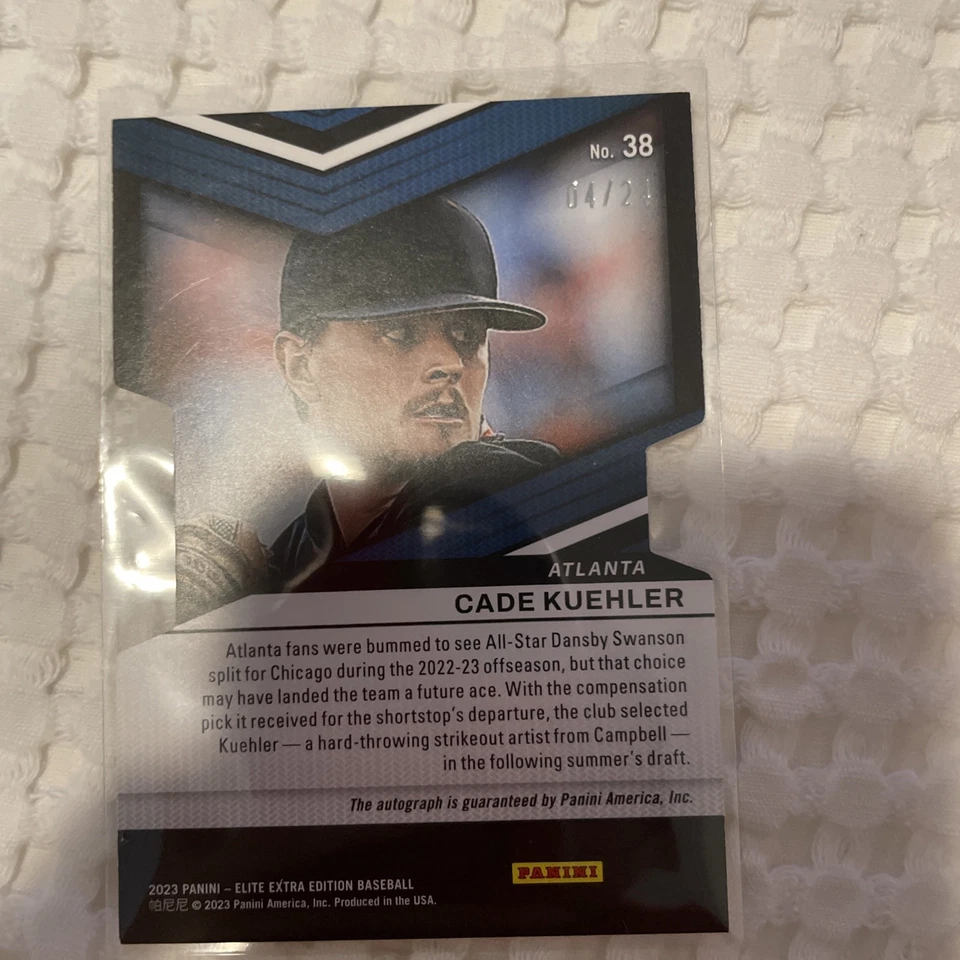 2023 Panini Elite Extra Edition Aspirations Die-Cut Signatures Cade Kuehler /24 - Image 2 of 2