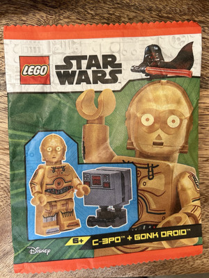 LEGO Star Wars C-3PO & Gonk Droid New Sealed Poly Bag - Great Collectible