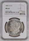 1883 O Morgan Silver Dollar NGC MS 62 - NGC Certification #2870514-004