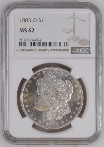 1883 O Morgan Silver Dollar NGC MS 62 - NGC Certification #2870514-004