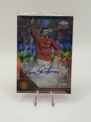 2024-25 Topps Chrome Deluxe Manchester United Eric Cantona Auto /35