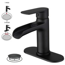 BWE Waterfall Single Handle Single Hole Modern Bathroom Faucet Bathroom