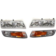 Headlight Kit Lh Rh For 95-97 Mercury Grand Marquis Incl. Corner W Marker Lamp