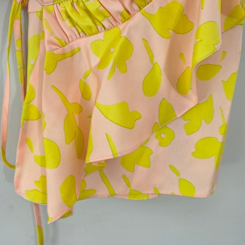 Kate Spade Ruffle Splash Pattern Wrap Blouse Size… - image 5