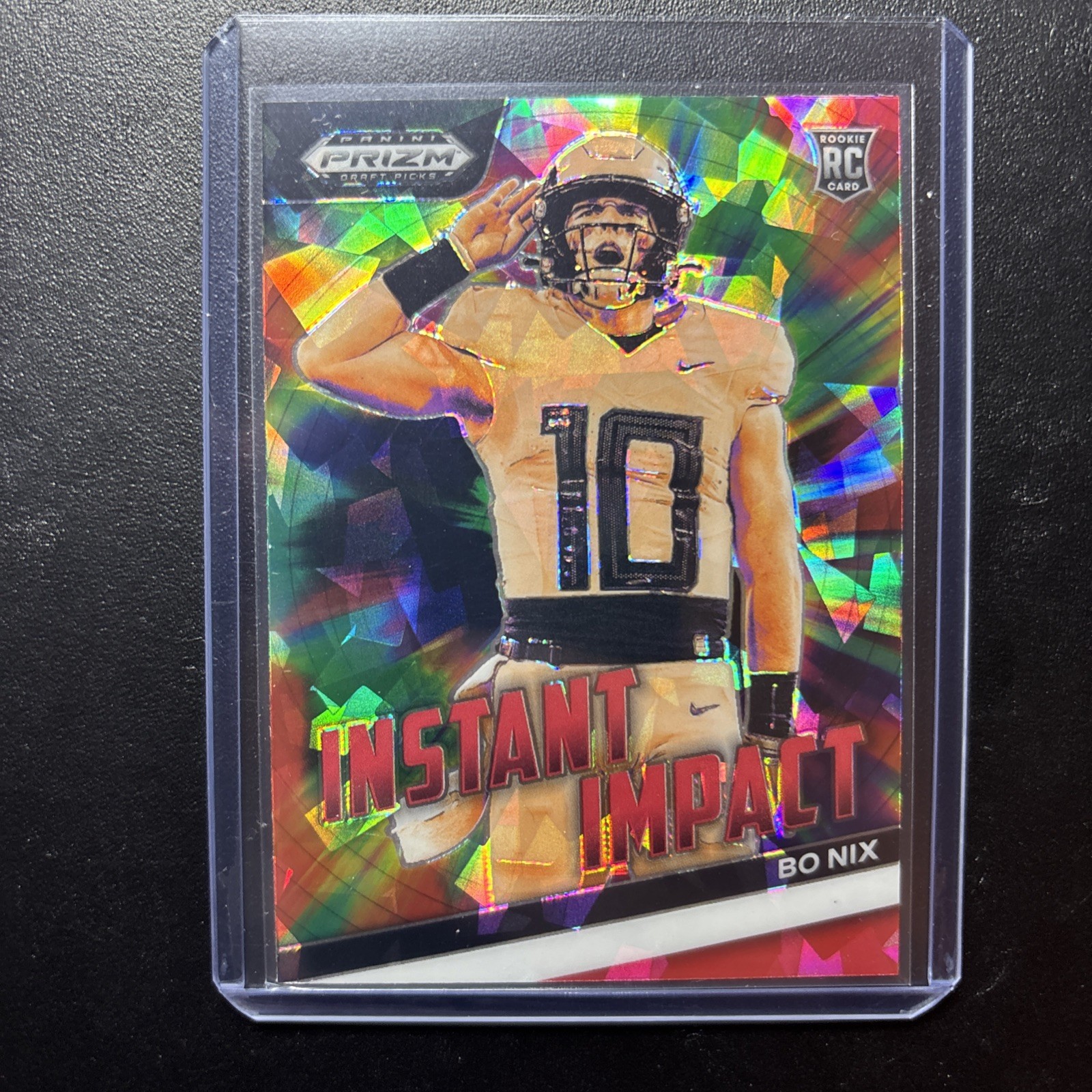 2024 Panini Prizm Draft Picks - Instant Impact Bo Nix #II-BN Red Ice Prizm (RC)